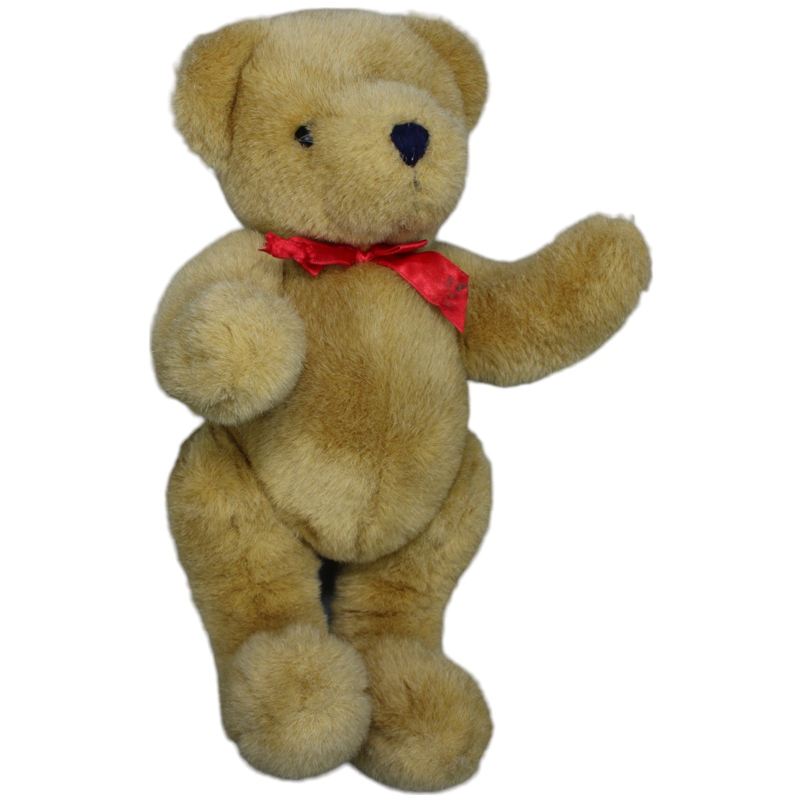 1233922 Kuschelwuschel Teddybär mit roter Schleife & beweglichen Gliedern Kuscheltier Kumpel Leo Gebraucht