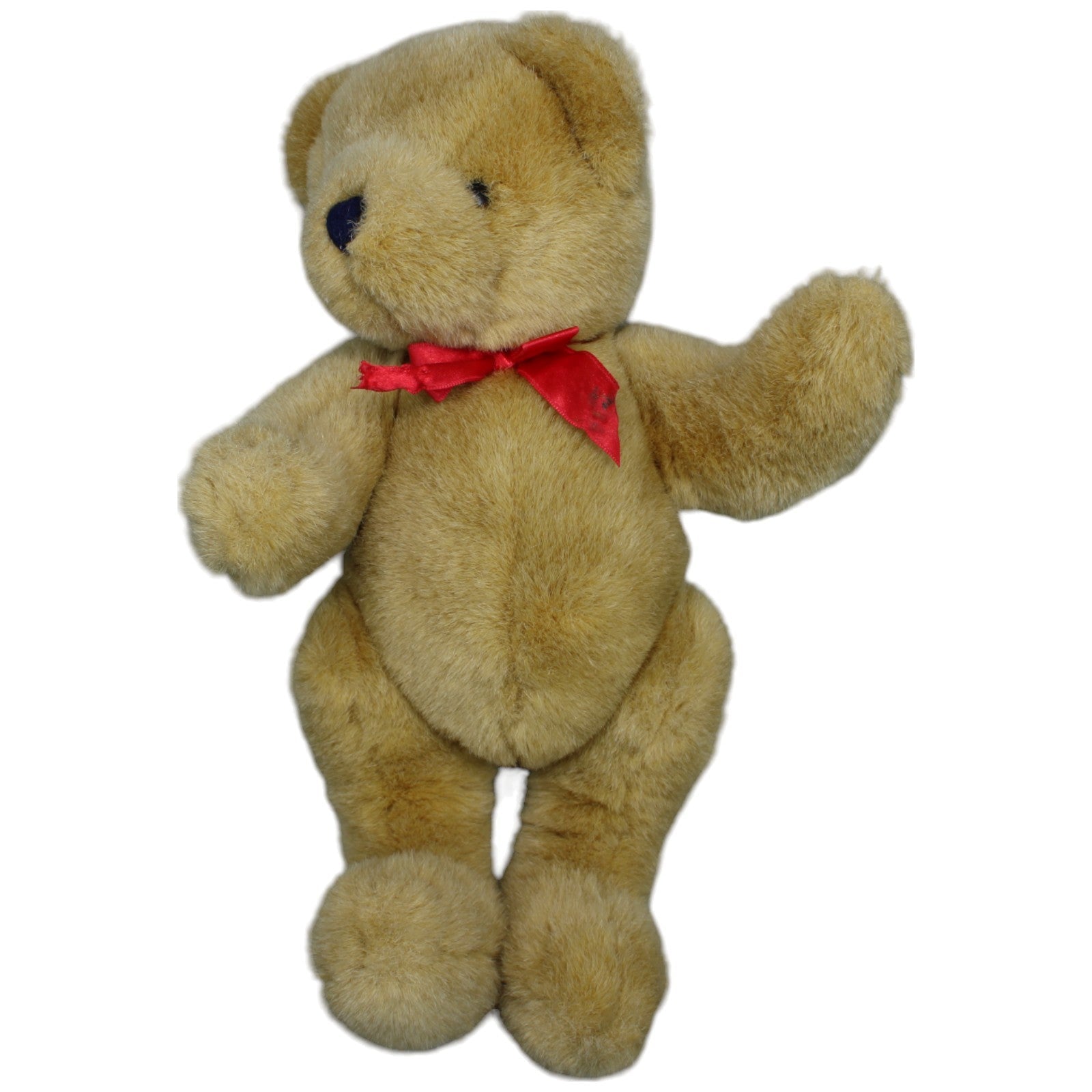 1233922 Kuschelwuschel Teddybär mit roter Schleife & beweglichen Gliedern Kuscheltier Kumpel Leo Gebraucht