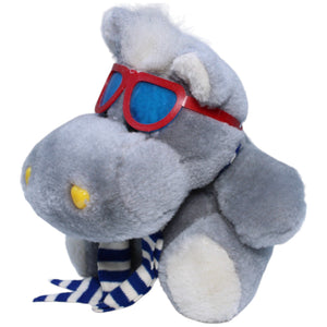 1233937 PTS Nilpferd mit Brille und Schal Kuscheltier Kumpel Leo Gebraucht