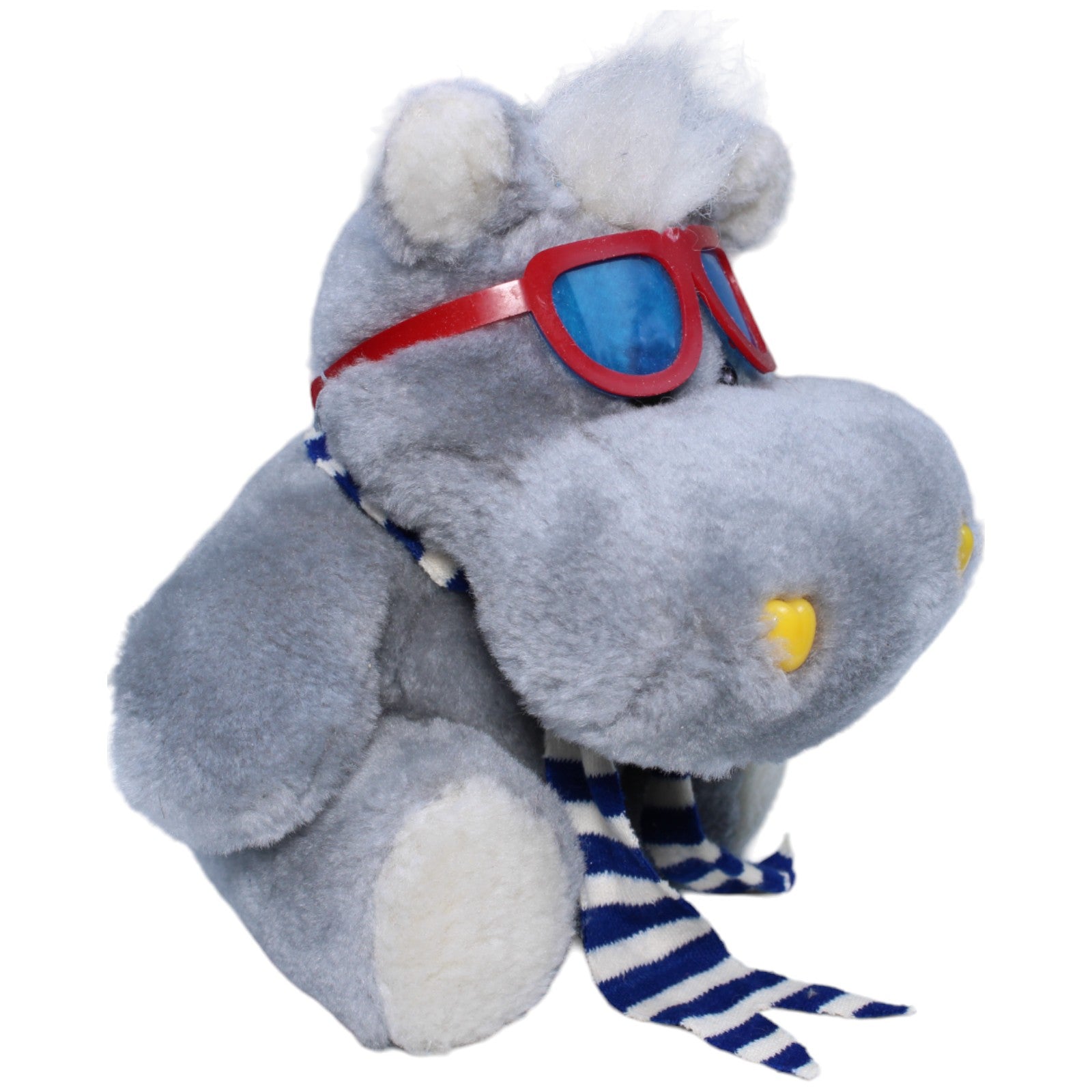 1233937 PTS Nilpferd mit Brille und Schal Kuscheltier Kumpel Leo Gebraucht