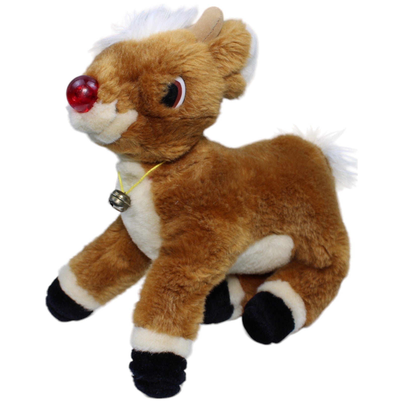 1233946 Unbekannt Vintage Rentier Rudolph mit Melodie & leuchtender Nase Kuscheltier Kumpel Leo Gebraucht Rentier Retro