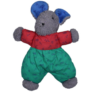 1233949 Sigikid Vintage Frottee-Maus mit Gänsemuster Kuscheltier Kumpel Leo Gebraucht