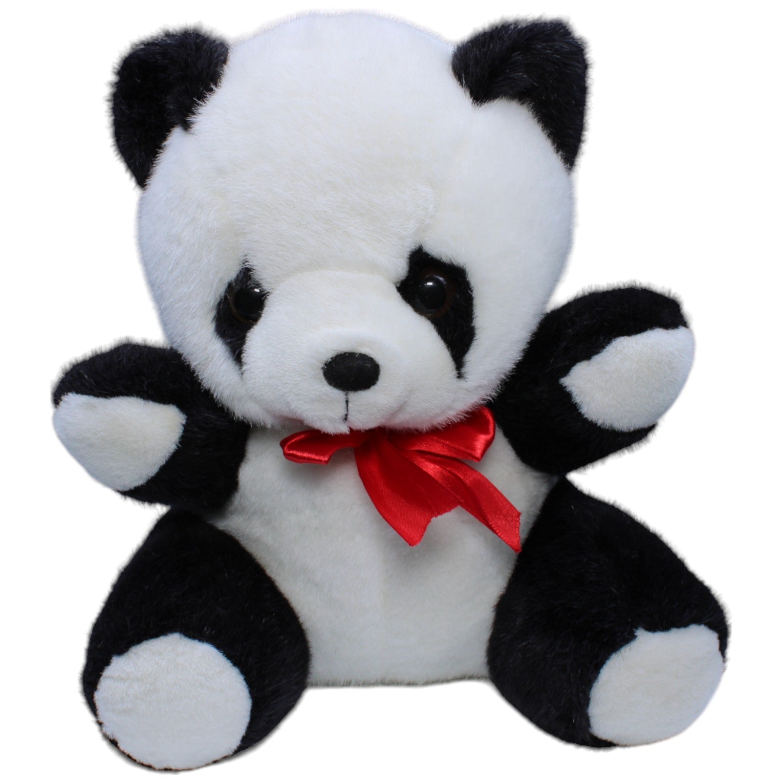 1233972 Heunec Panda mit Schleife, sitzend Kuscheltier Kumpel Leo Gebraucht