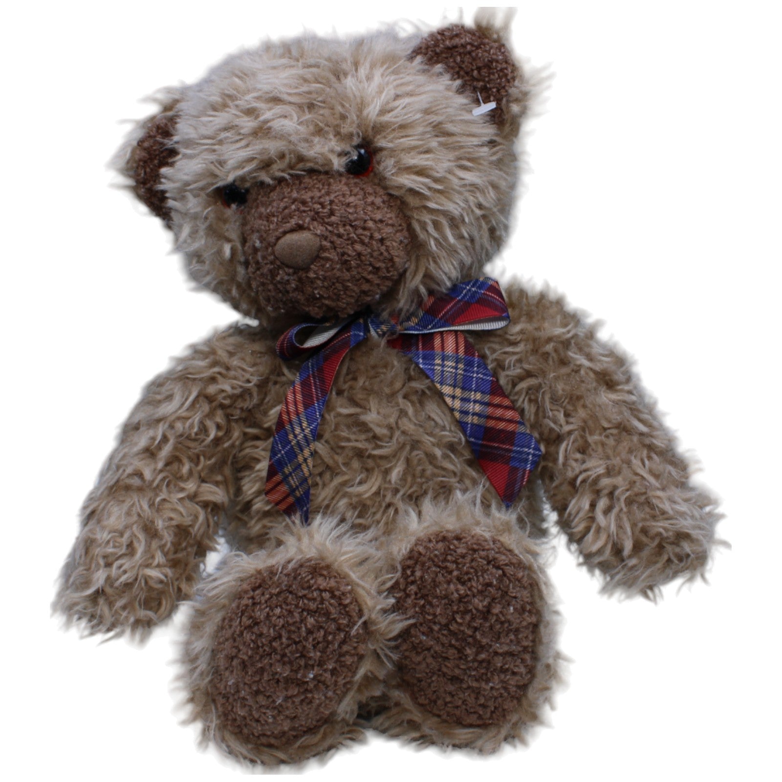 1233973 Mary Meyer Vintage Teddybär mit karierter Schleife Kuscheltier Kumpel Leo Gebraucht