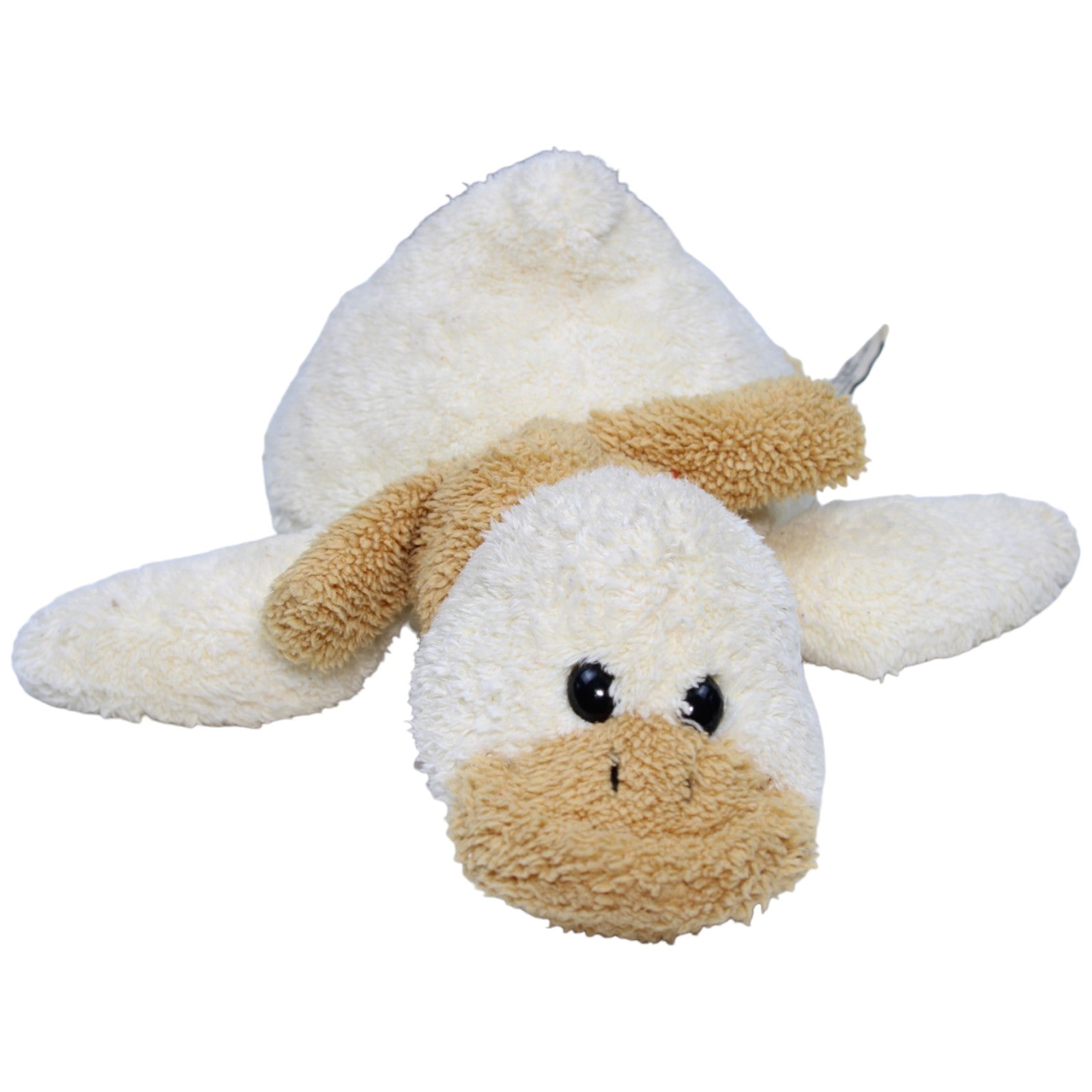 1233992 Uni-Toys Ente beige mit Schal, liegend Kuscheltier Kumpel Leo Gebraucht