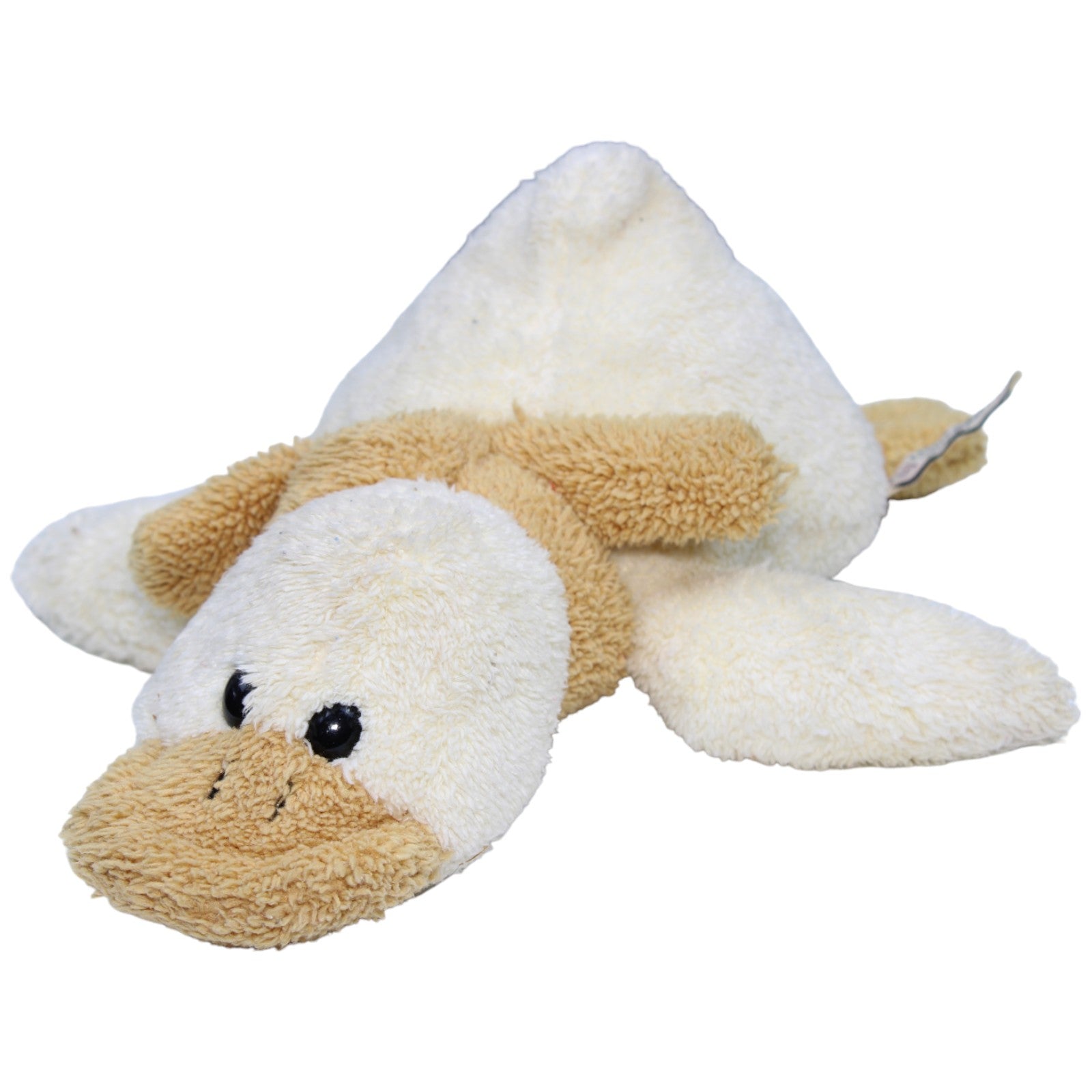 1233992 Uni-Toys Ente beige mit Schal, liegend Kuscheltier Kumpel Leo Gebraucht