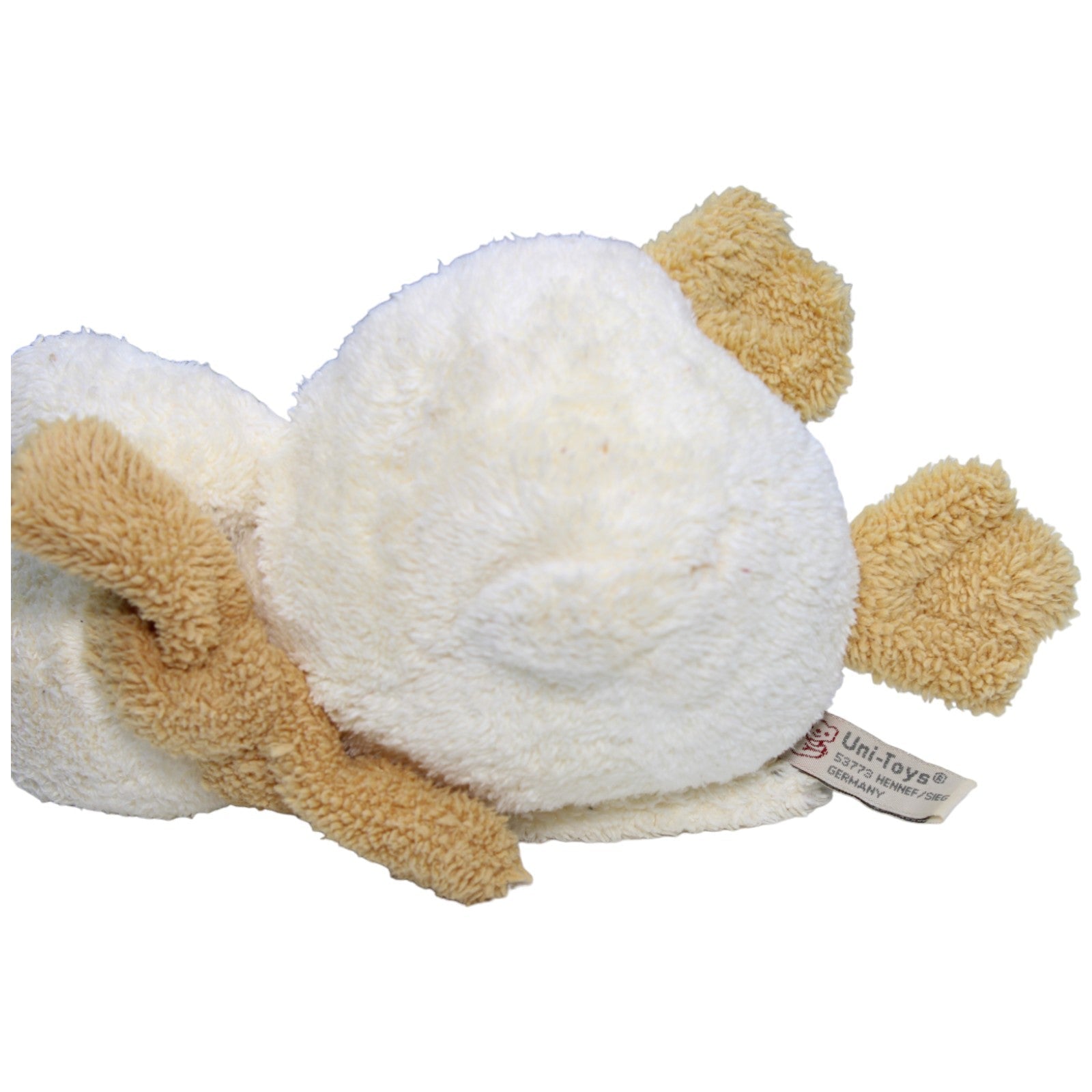 1233992 Uni-Toys Ente beige mit Schal, liegend Kuscheltier Kumpel Leo Gebraucht