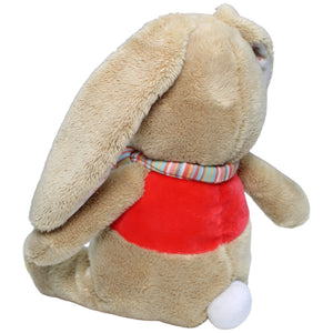 1233996 Nicotoy Hase mit buntem Schal, beige Kuscheltier Kumpel Leo Gebraucht Ostern