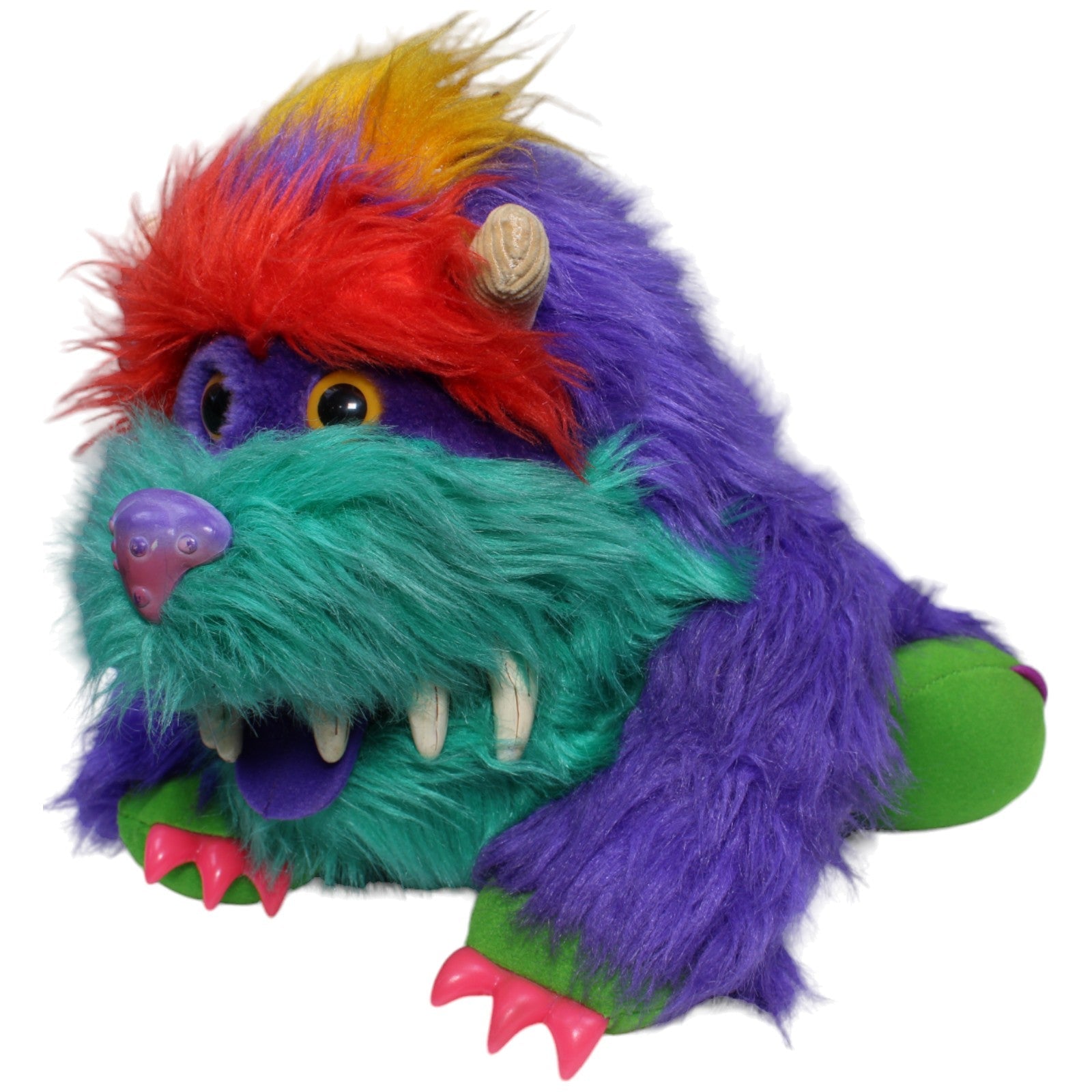 1234001 AmToy Vintage My Monster Pet Handpuppe, lila Handpuppe Kumpel Leo Gebraucht Vintage