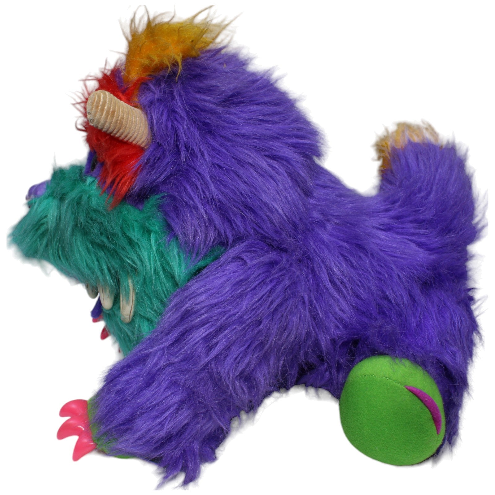 1234001 AmToy Vintage My Monster Pet Handpuppe, lila Handpuppe Kumpel Leo Gebraucht Vintage