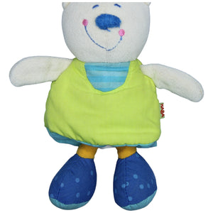 1234036 HABA Weichpuppe, Teddybär mit grünem Kleid Puppe Kumpel Leo Gebraucht