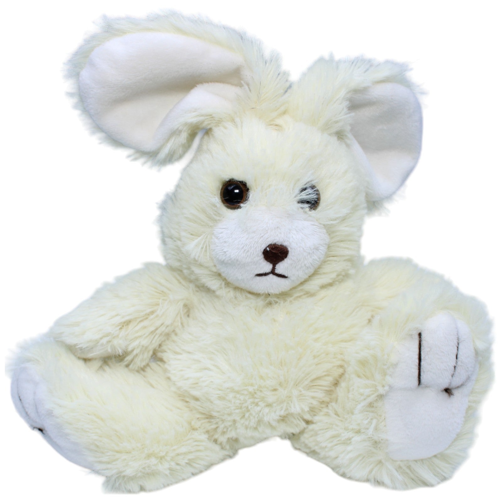 1234086 Brauns-Heitmann Hase weiß, sitzend Kuscheltier Kumpel Leo Gebraucht