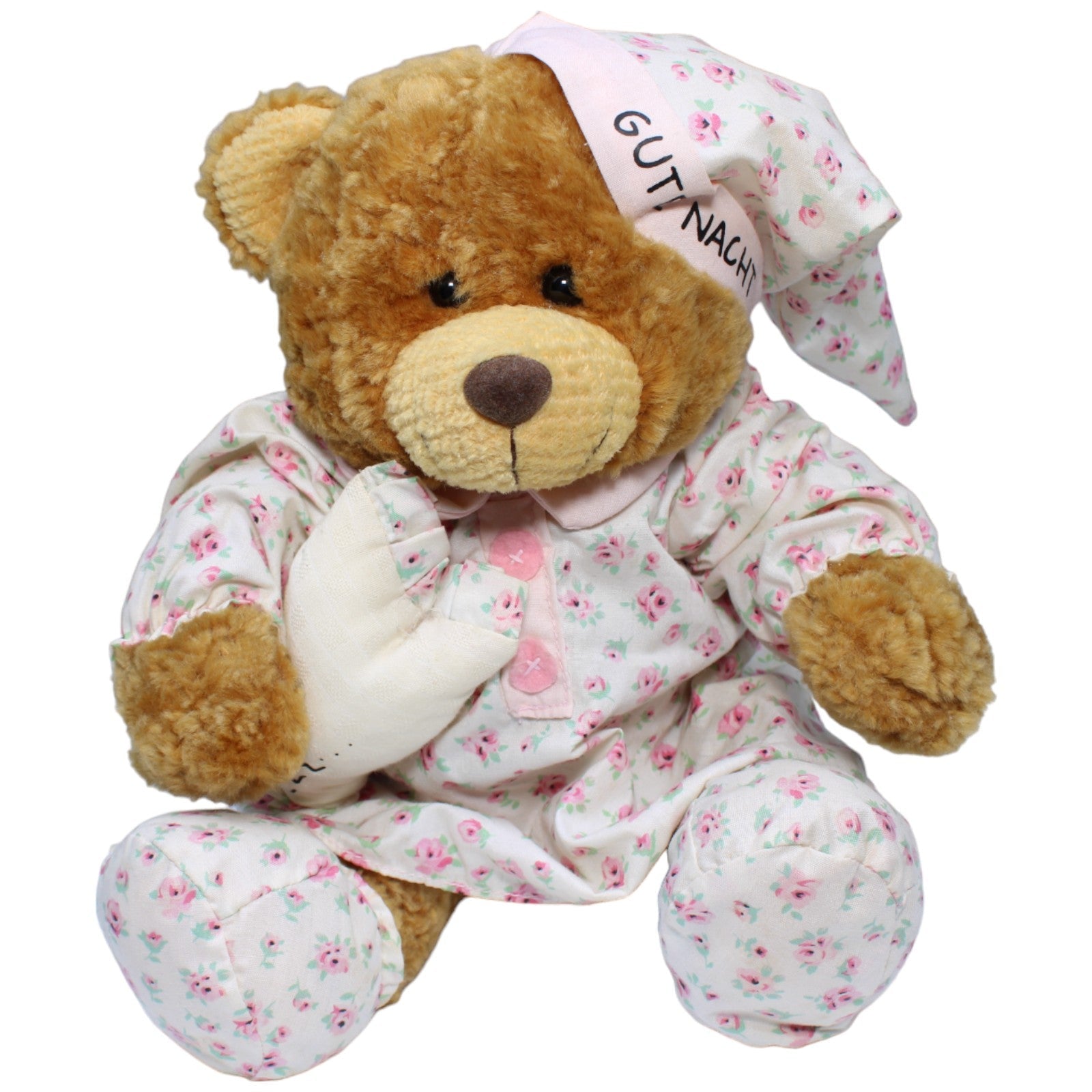 1234104 Kuschelwuschel Teddybär mit Nachthemd und Schlafmütze "Gute Nacht" Kuscheltier Kumpel Leo Bär Gebraucht