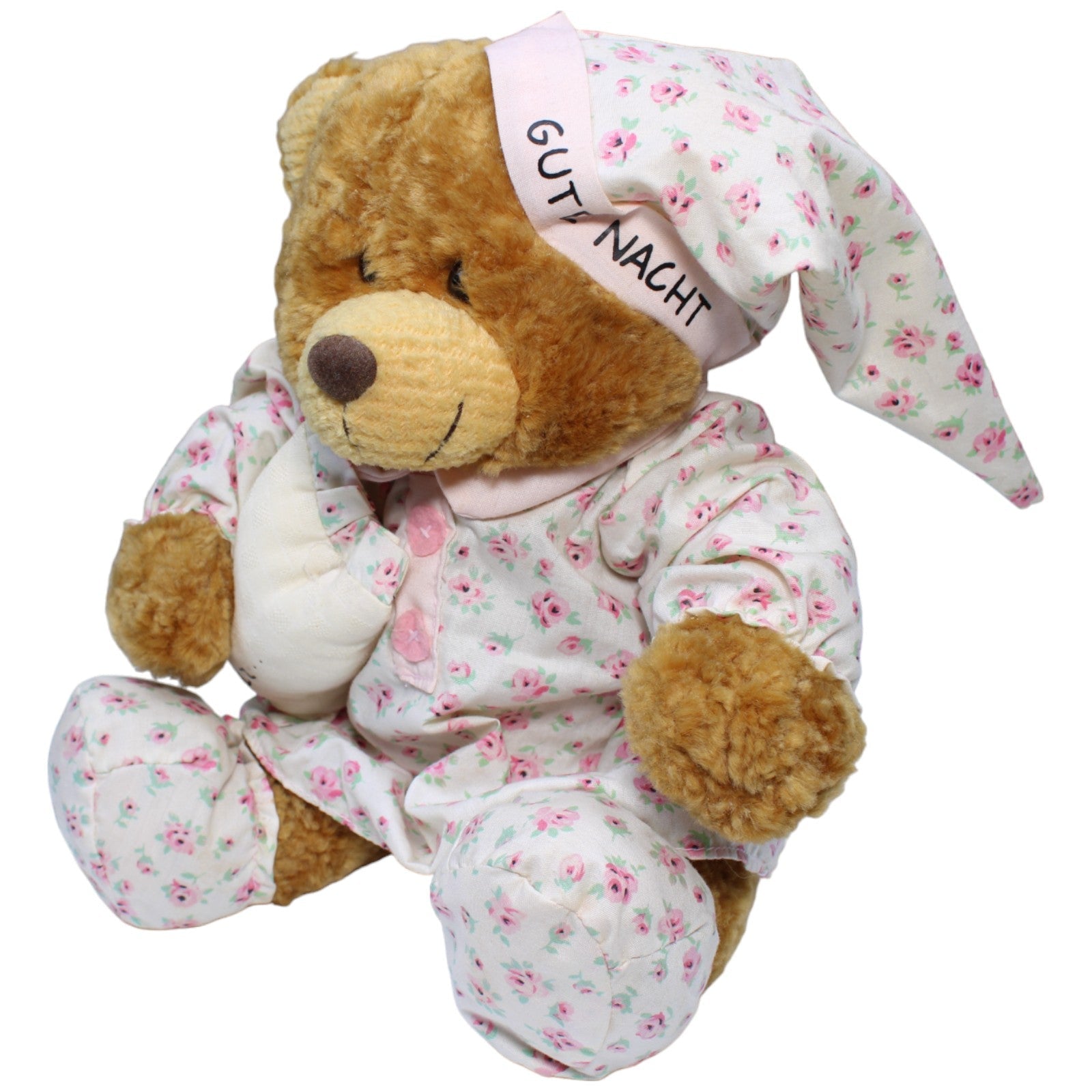 1234104 Kuschelwuschel Teddybär mit Nachthemd und Schlafmütze "Gute Nacht" Kuscheltier Kumpel Leo Bär Gebraucht