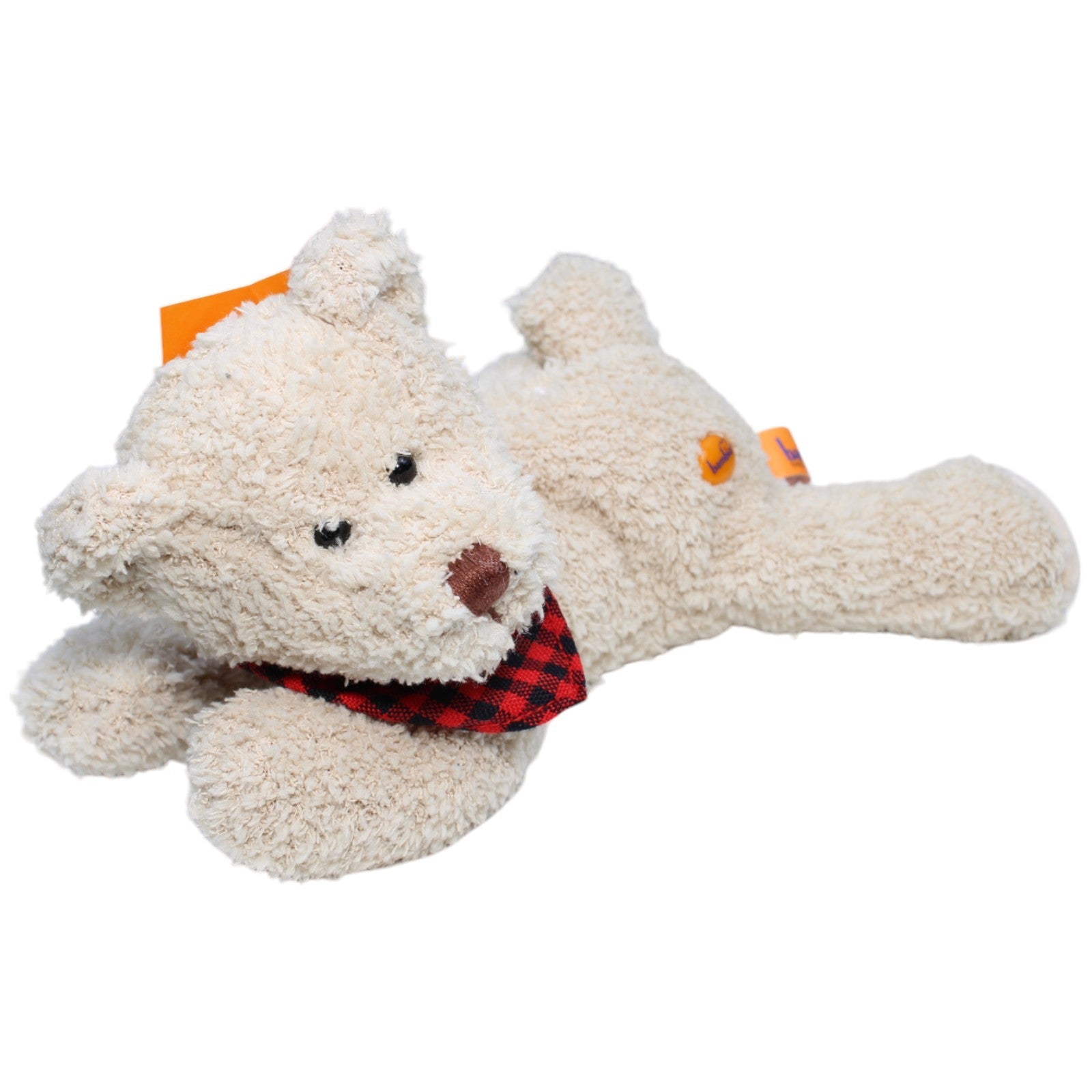 1234110 Bambia Teddybär mit rotem Halstuch, liegend Kuscheltier Kumpel Leo Bär neu