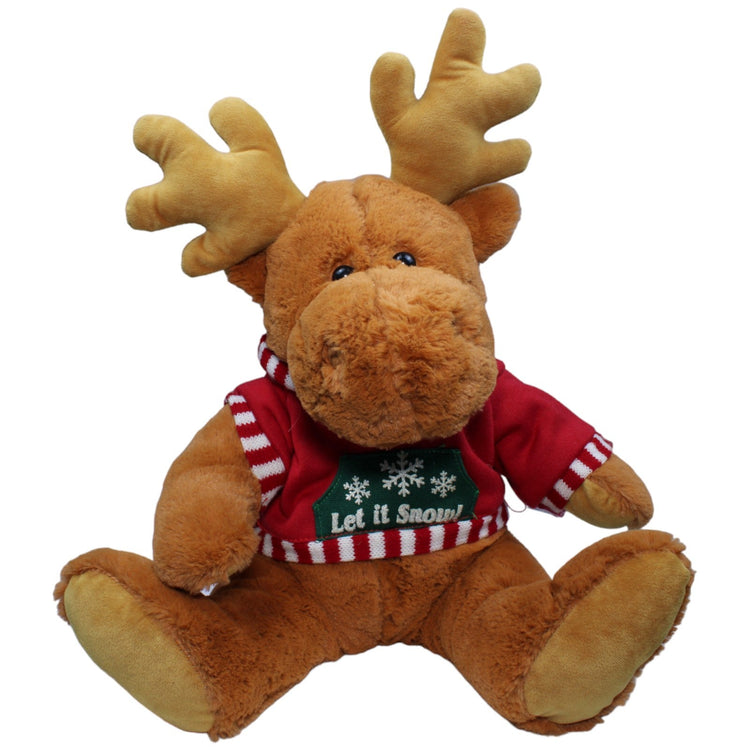 1234114 Besttoy XL Weihnachtselch mit Pulli "Let it snow" Kuscheltier Kumpel Leo Elch Gebraucht Weihnachten