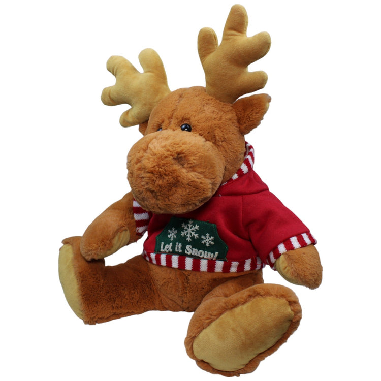 1234114 Besttoy XL Weihnachtselch mit Pulli "Let it snow" Kuscheltier Kumpel Leo Elch Gebraucht Weihnachten