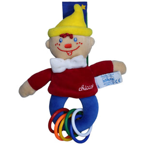 1234130 Chicco Happy Color Greifling zum Aufhängen, Clown Greifling Kumpel Leo Gebraucht