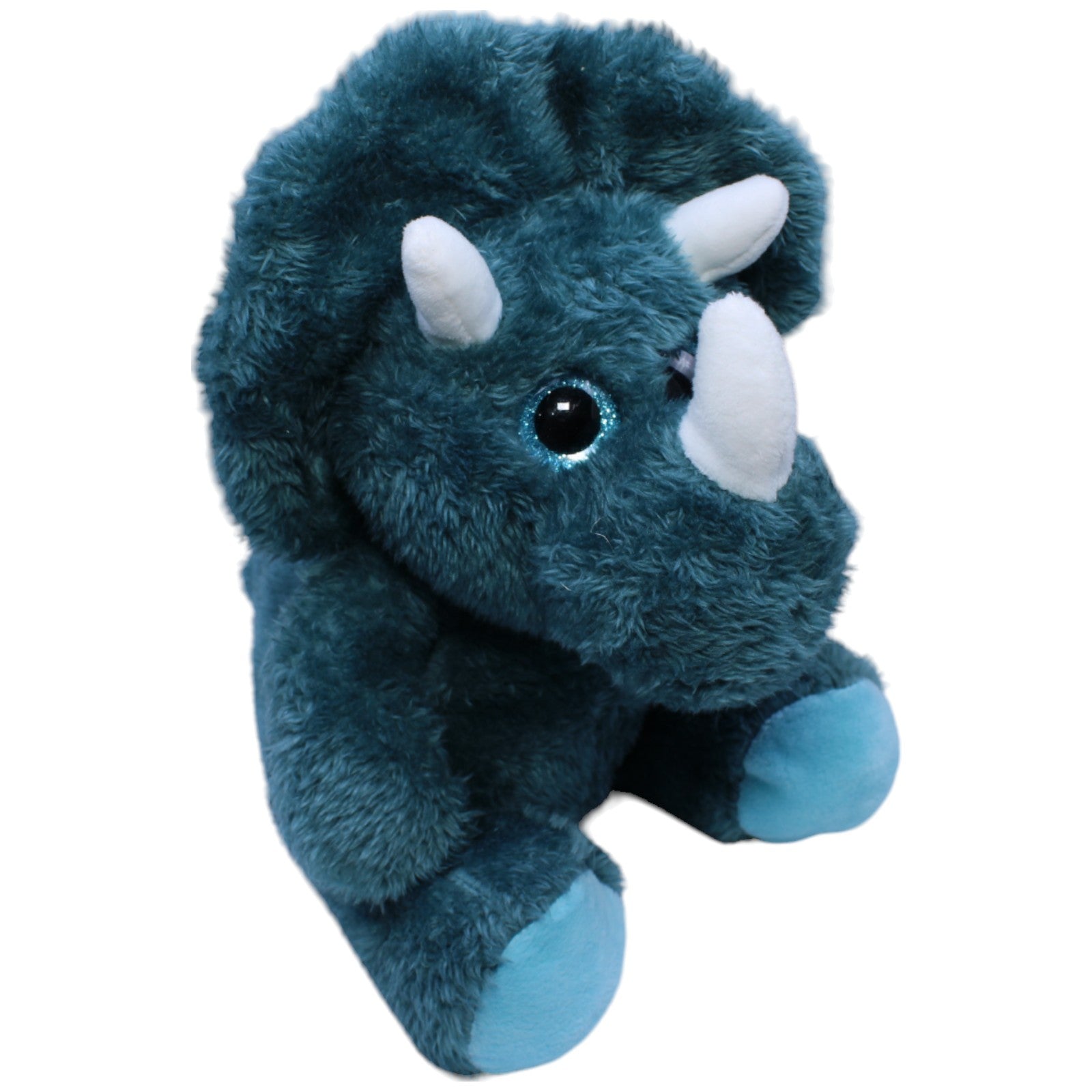 1234156 TEDI Kuschelfreund, Triceratops blau Kuscheltier Kumpel Leo Dino Dinosaurier Gebraucht