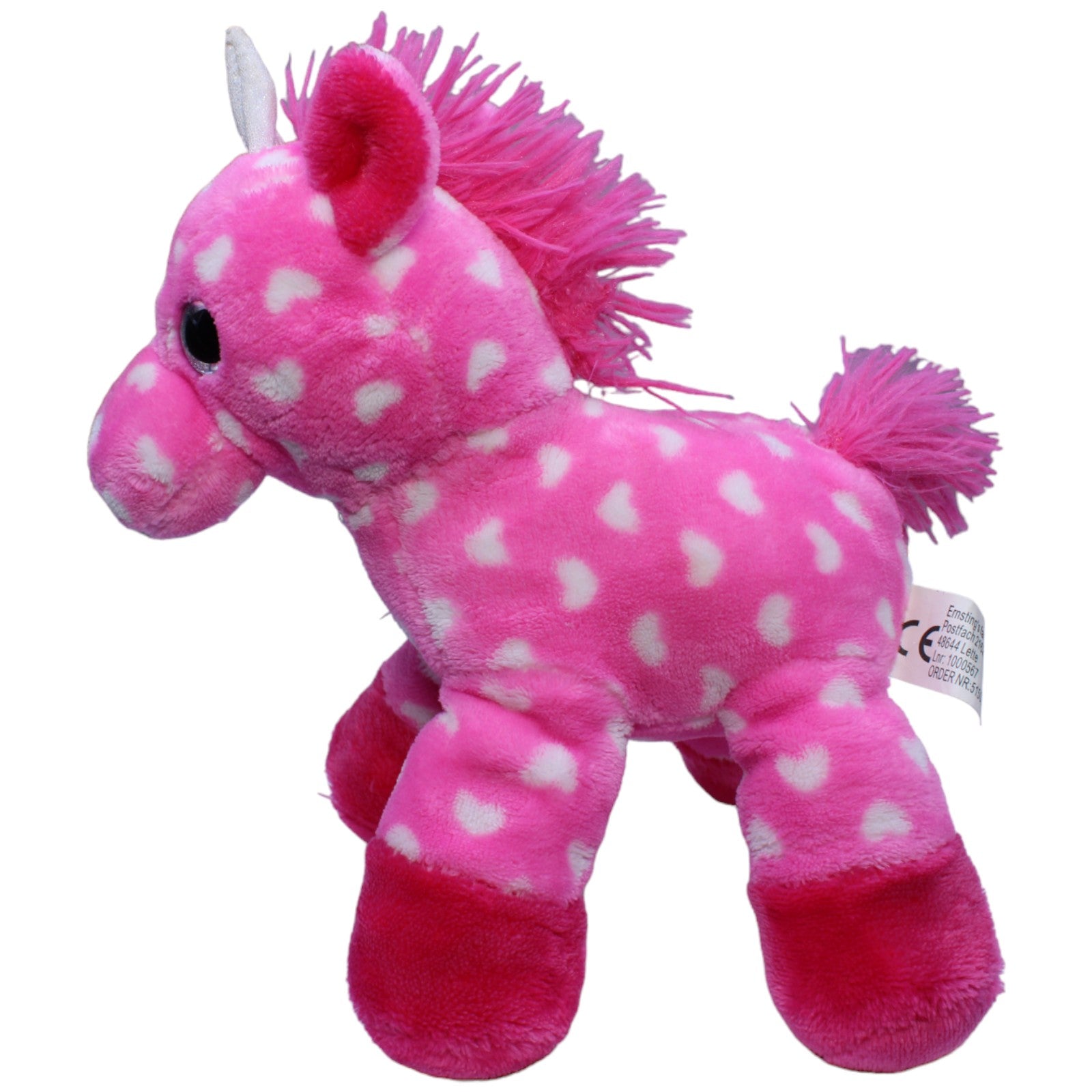 1234220 Ernstings family Einhorn mit Punkten, pink Kuscheltier Kumpel Leo Fantasy Gebraucht Glubschi