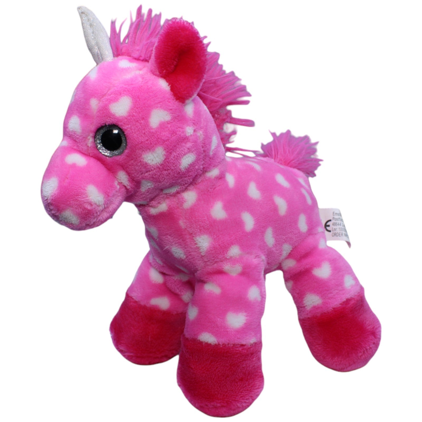 1234220 Ernstings family Einhorn mit Punkten, pink Kuscheltier Kumpel Leo Fantasy Gebraucht Glubschi