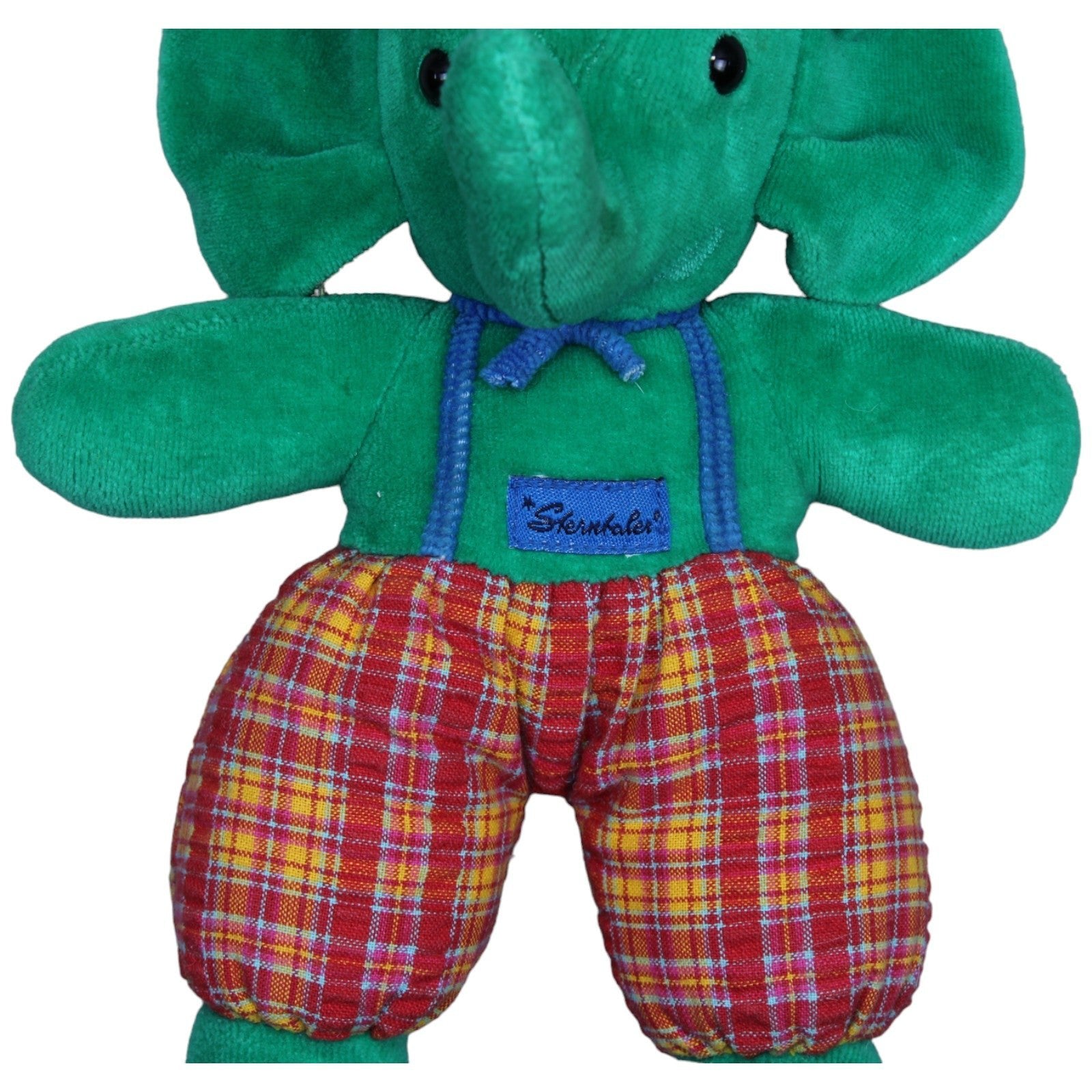 1234267 Sterntaler Vintage Elefant mit Rassel, grün Kuscheltier Kumpel Leo Gebraucht