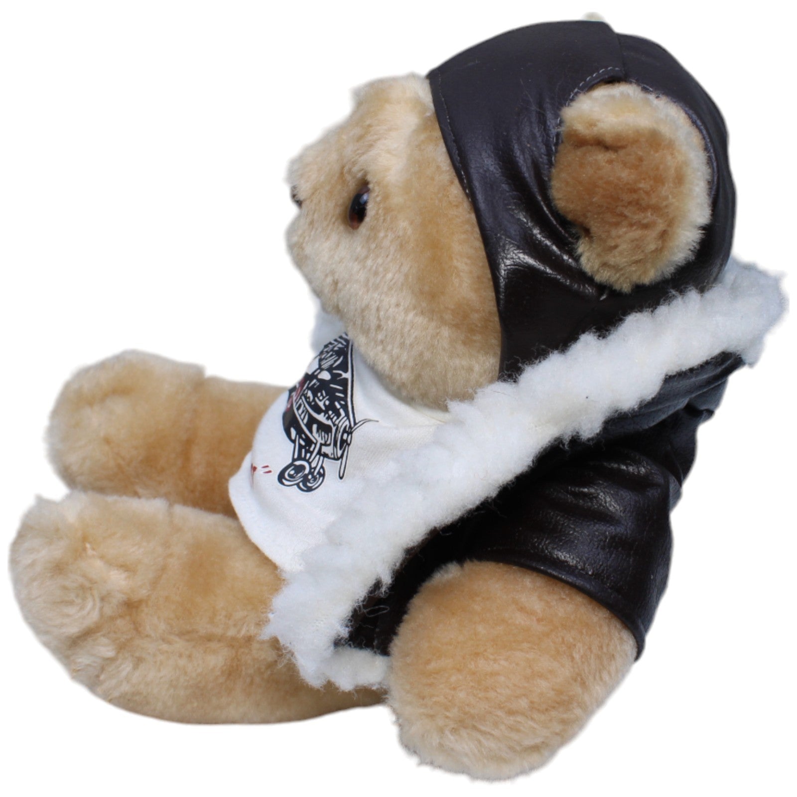 1234292 EBRA-GmbH Vintage Teddybär mit Jacke & Fliegerhaube, Bruch Pilot Kuscheltier Kumpel Leo Bär Gebraucht Teddy