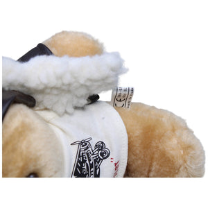 1234292 EBRA-GmbH Vintage Teddybär mit Jacke & Fliegerhaube, Bruch Pilot Kuscheltier Kumpel Leo Bär Gebraucht Teddy