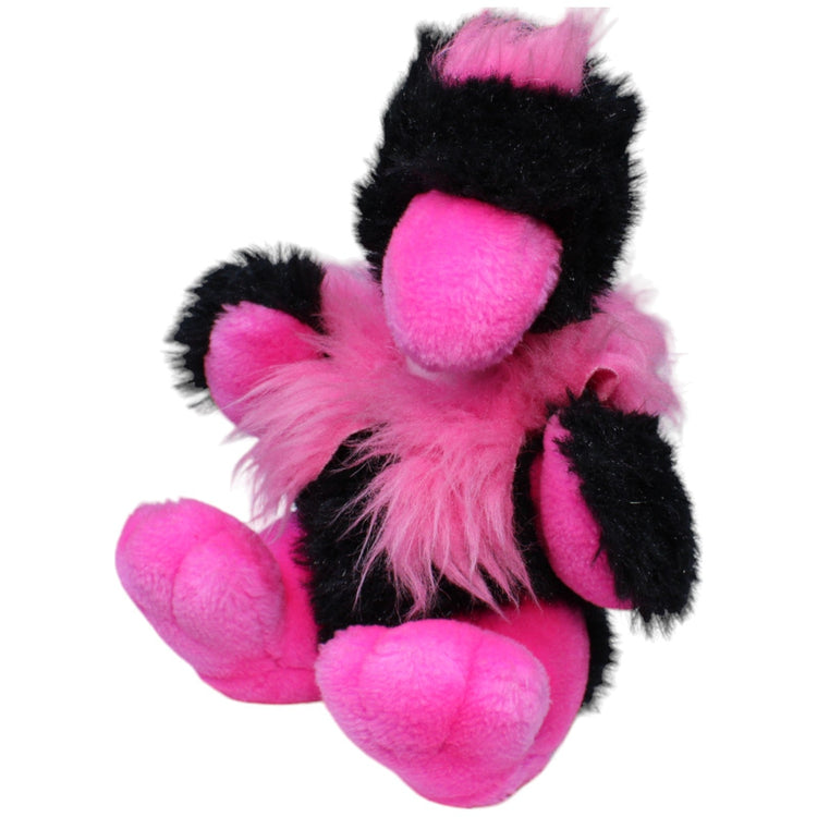 1234294 MLM Toys Vogel sitzend, pink-schwarz Kuscheltier Kumpel Leo Gebraucht