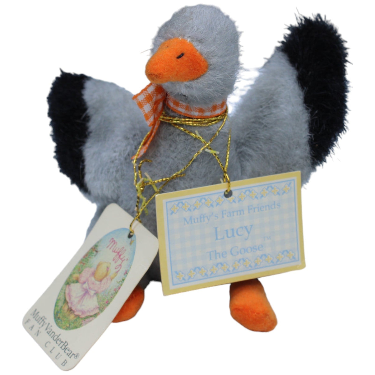 1234316 North American Bear Vintage Gans, Lucy The Goose von Muffy's Farm Friends Kuscheltier Kumpel Leo Gebraucht Muffy VanderBear Vintage