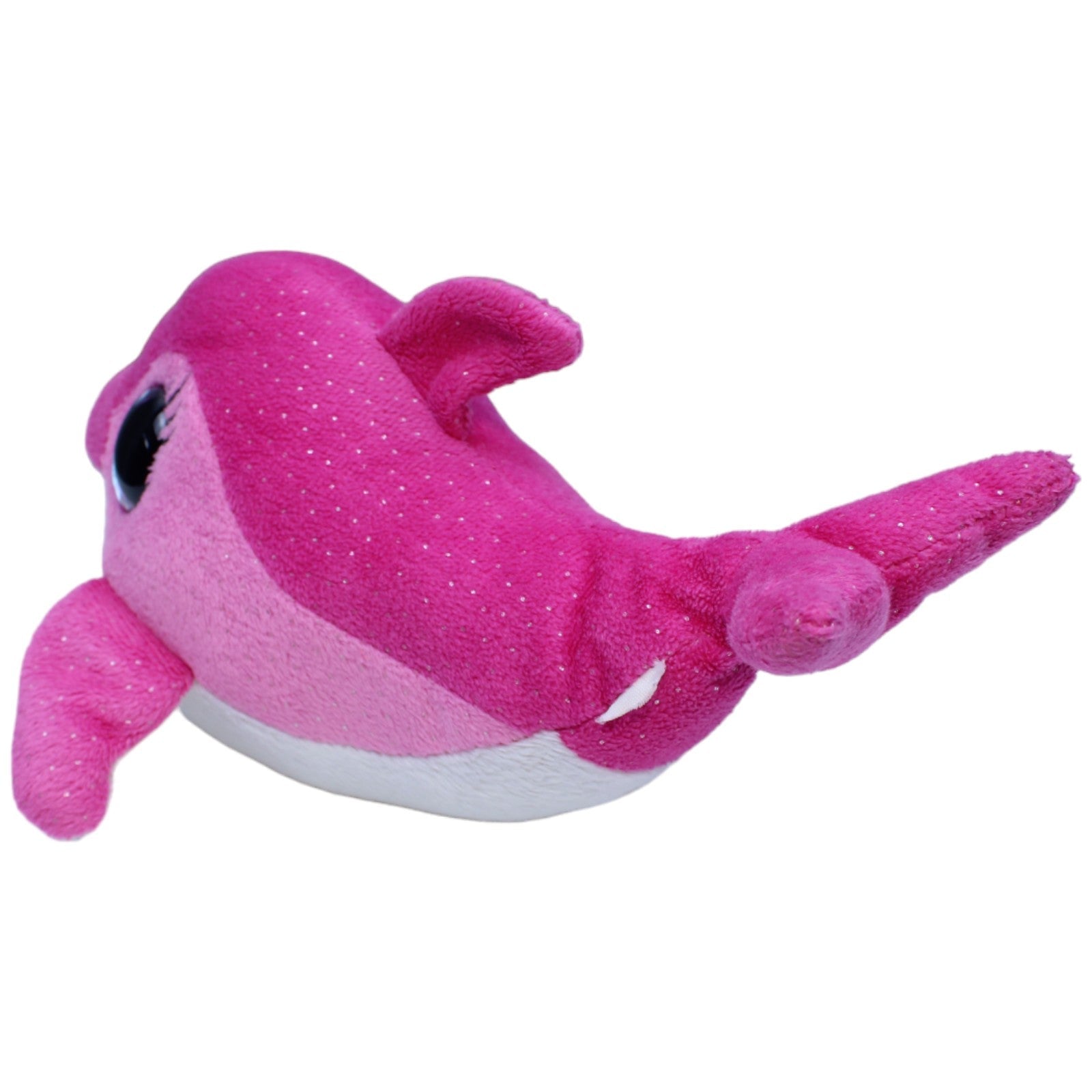 1234323 TY Glitzer Delfin, rosa Kuscheltier Kumpel Leo Gebraucht Glubschi