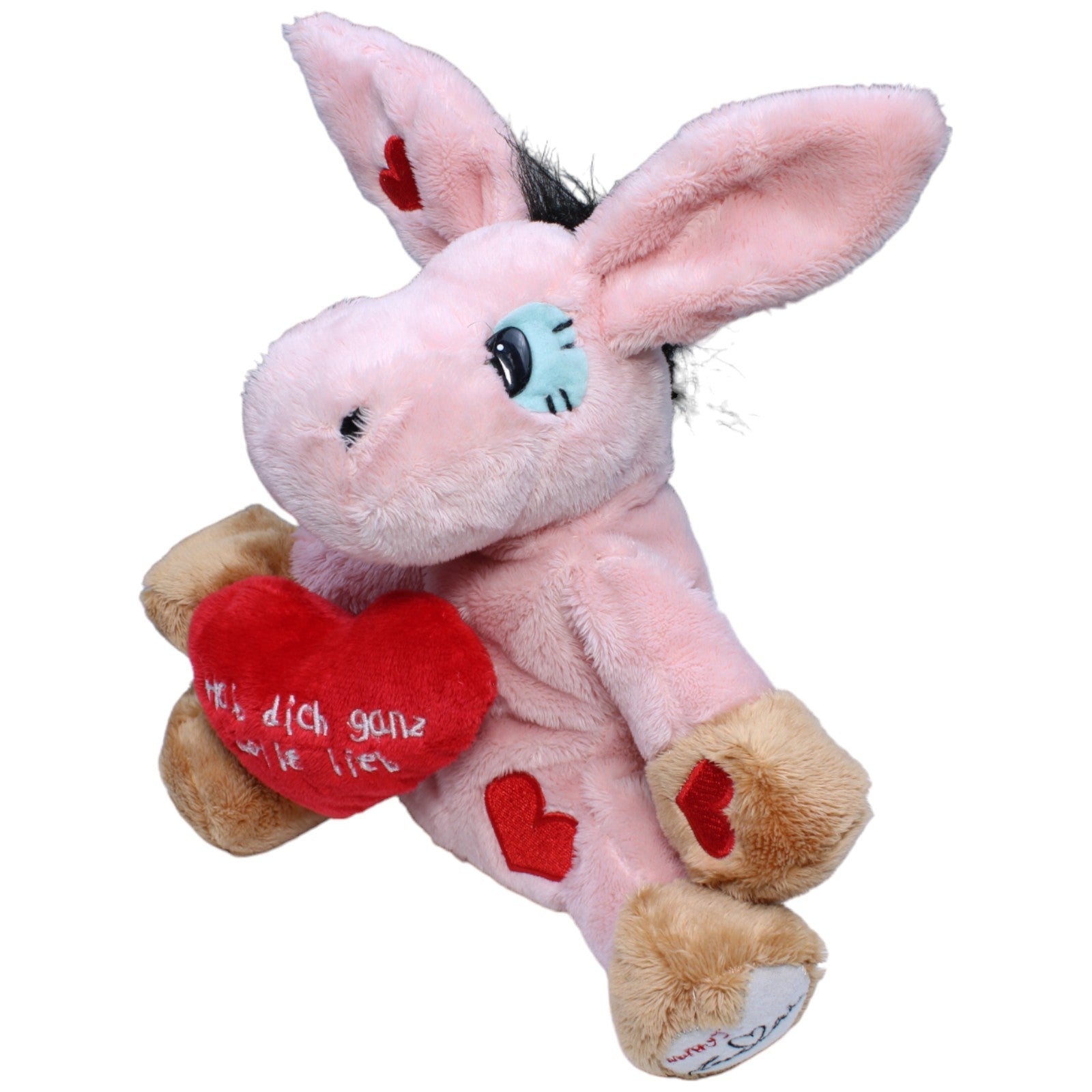 1234349 Heunec My little Murphy Esel mit Herz, rosa Kuscheltier Kumpel Leo Gebraucht