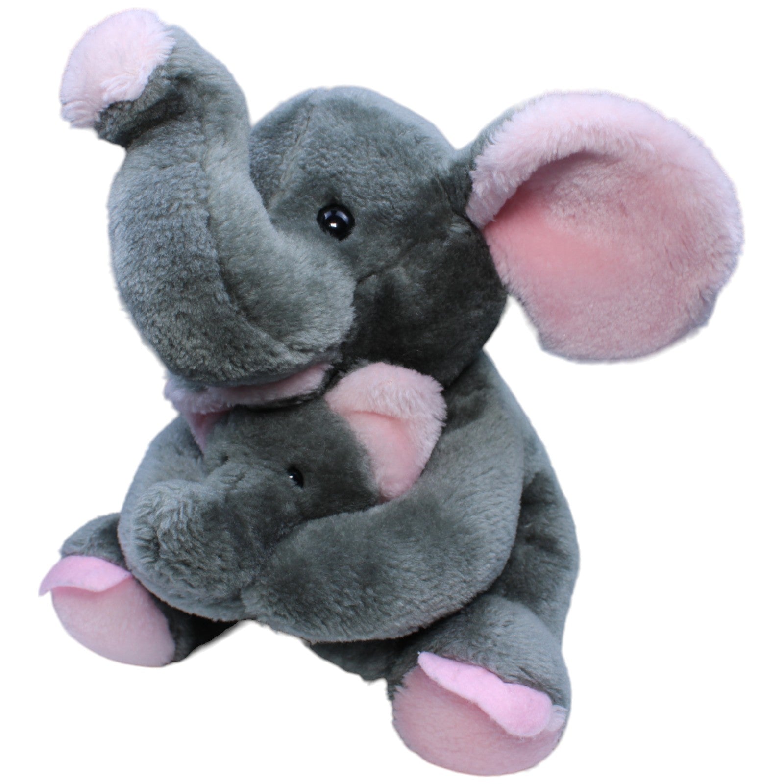 1234471 Uni-Toys Elefant mit Baby, sitzend Kuscheltier Kumpel Leo Gebraucht