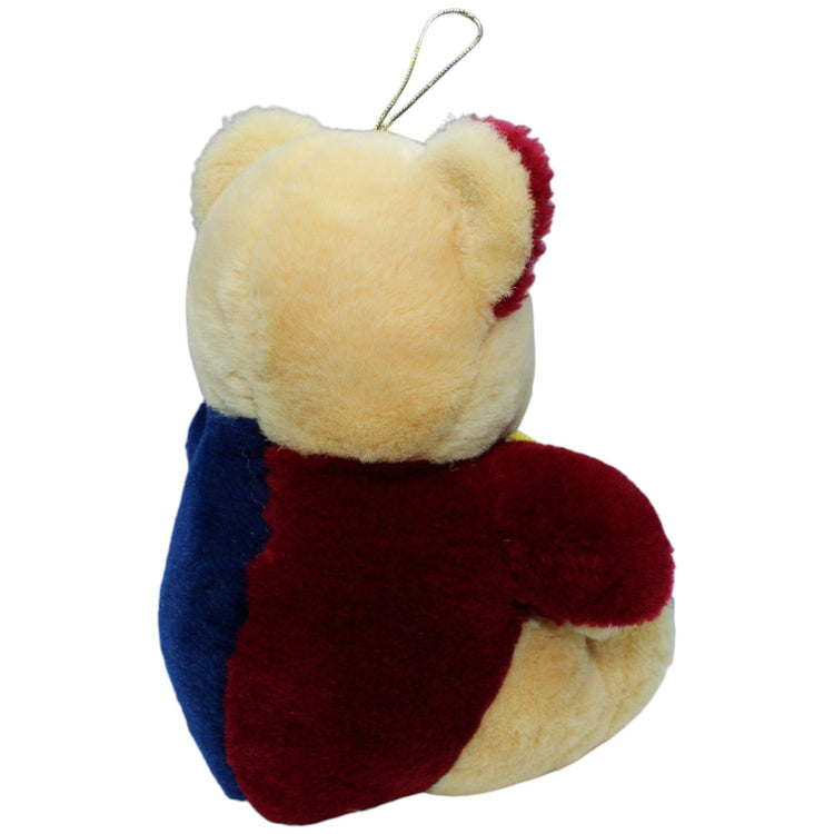 1234472 Paul Hamburg Teddybär mit Pompons, rot-blau Kuscheltier Kumpel Leo Gebraucht