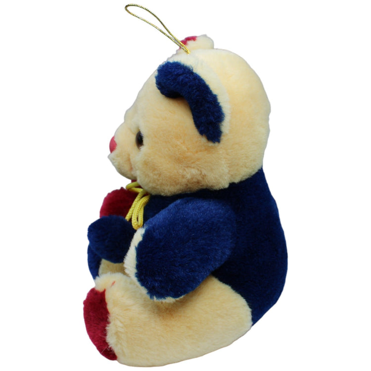 1234472 Paul Hamburg Teddybär mit Pompons, rot-blau Kuscheltier Kumpel Leo Gebraucht