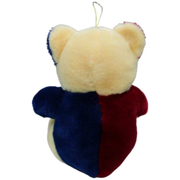 1234472 Paul Hamburg Teddybär mit Pompons, rot-blau Kuscheltier Kumpel Leo Gebraucht