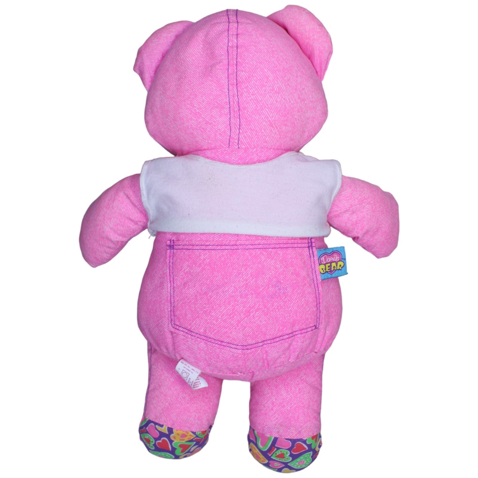 1234532 TYCO Vintage Doodle Bear, XL Bär rosa Kuscheltier Kumpel Leo Gebraucht Vintage