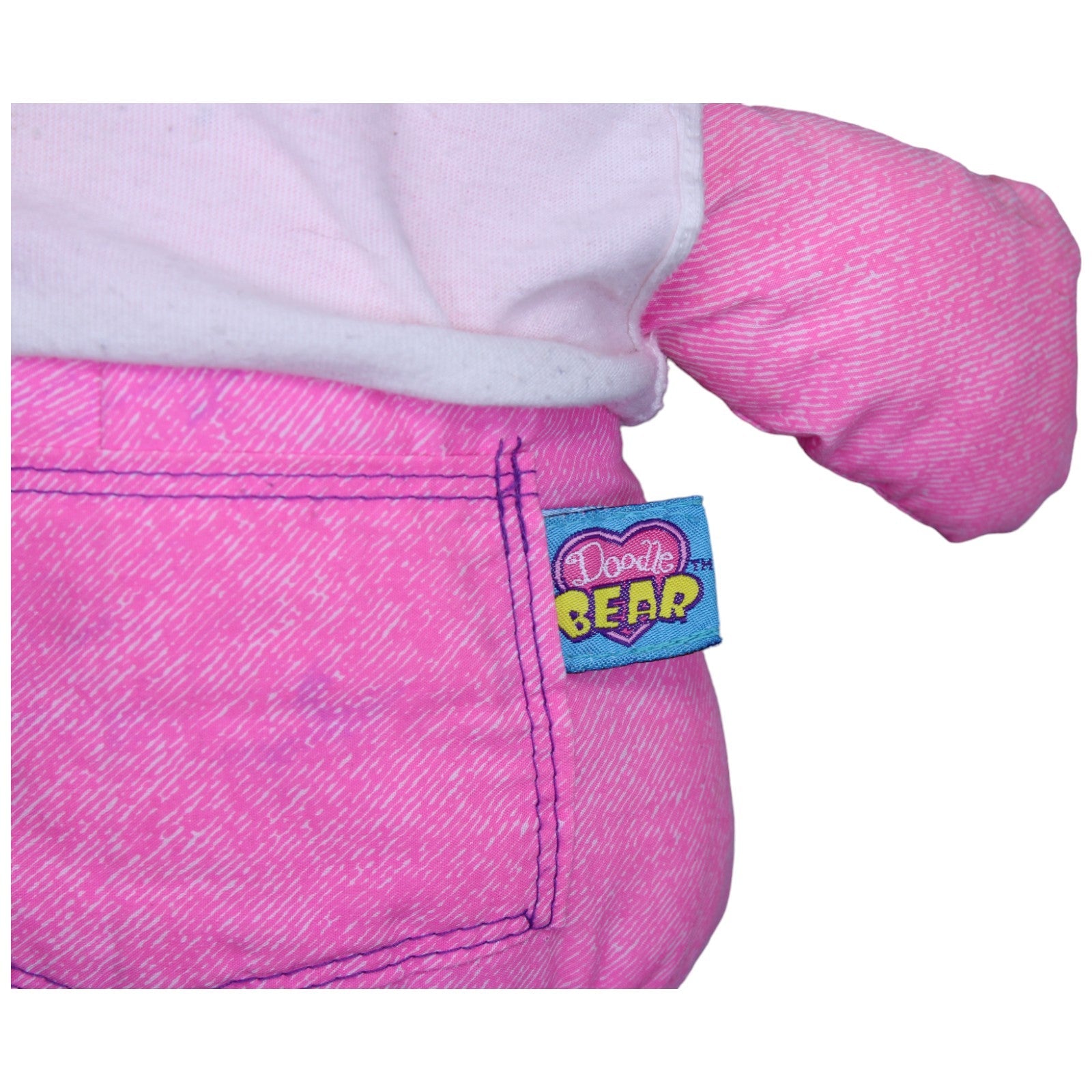 1234532 TYCO Vintage Doodle Bear, XL Bär rosa Kuscheltier Kumpel Leo Gebraucht Vintage