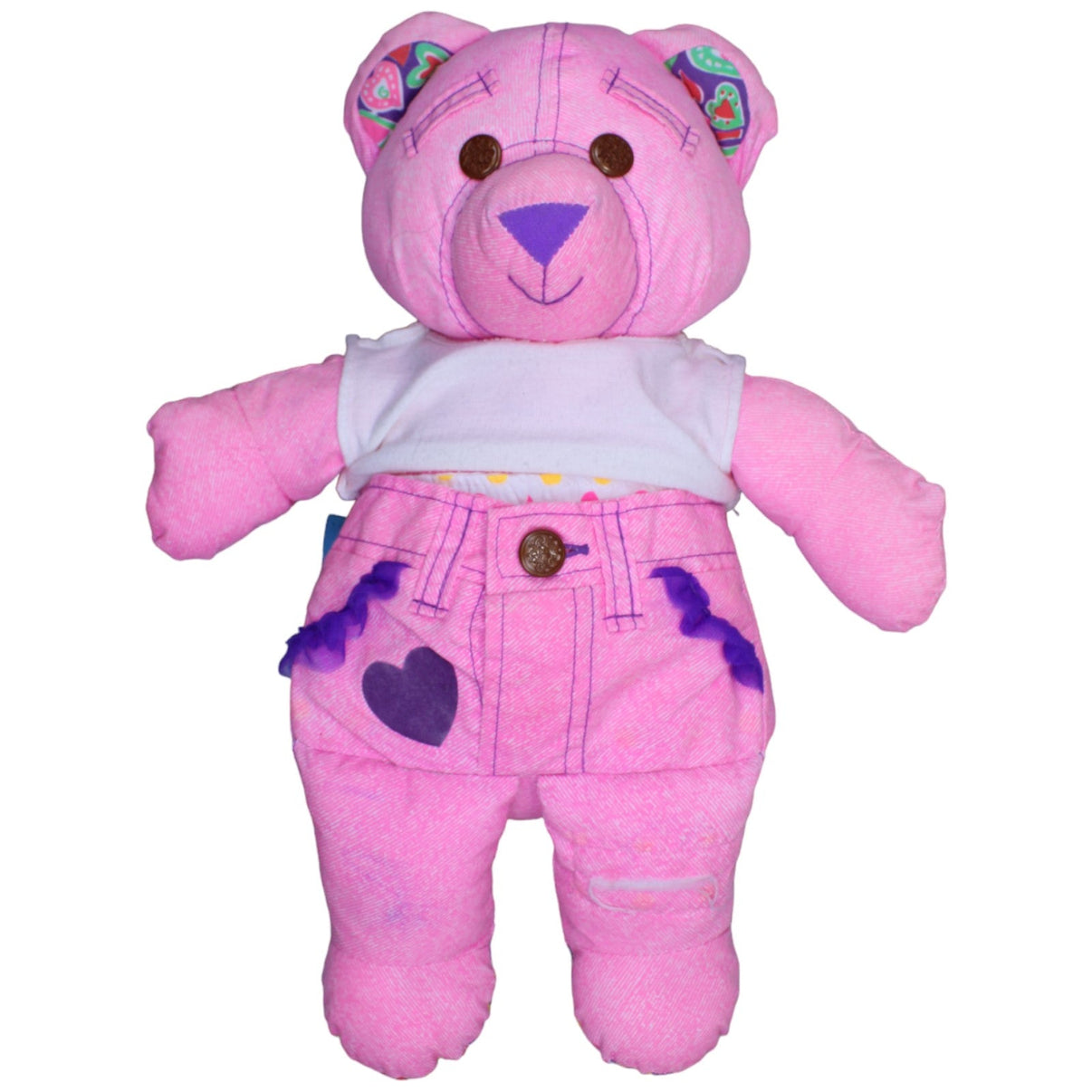 1234532 TYCO Vintage Doodle Bear, XL Bär rosa Kuscheltier Kumpel Leo Gebraucht Vintage