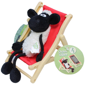 1234550 NICI Schaf Shaun im Liegestuhl aus Shaun das Schaf Kuscheltier Kumpel Leo neu