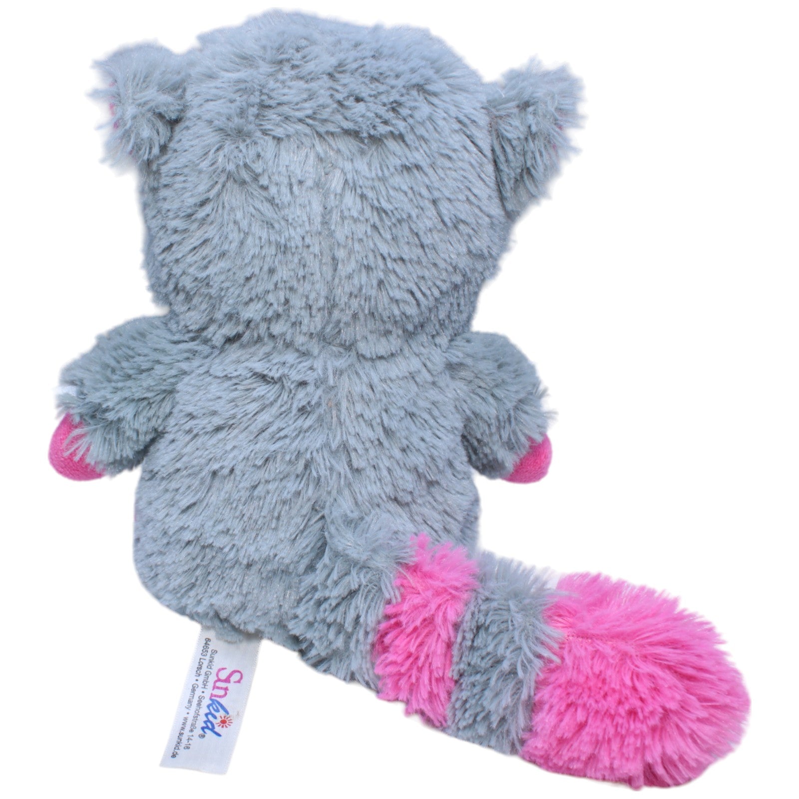 1234568 Sunkid Waschbär, grau-pink Kuscheltier Kumpel Leo Gebraucht Glubschi