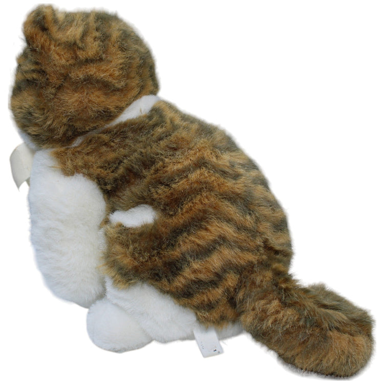 1234572 Uni-Toys Katze mit Schleife, gestreift Kuscheltier Kumpel Leo Gebraucht