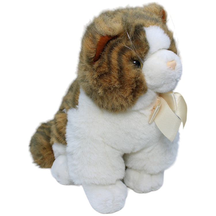 1234572 Uni-Toys Katze mit Schleife, gestreift Kuscheltier Kumpel Leo Gebraucht