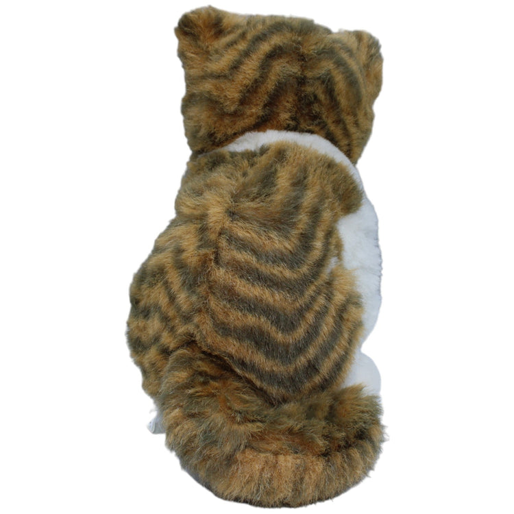 1234572 Uni-Toys Katze mit Schleife, gestreift Kuscheltier Kumpel Leo Gebraucht