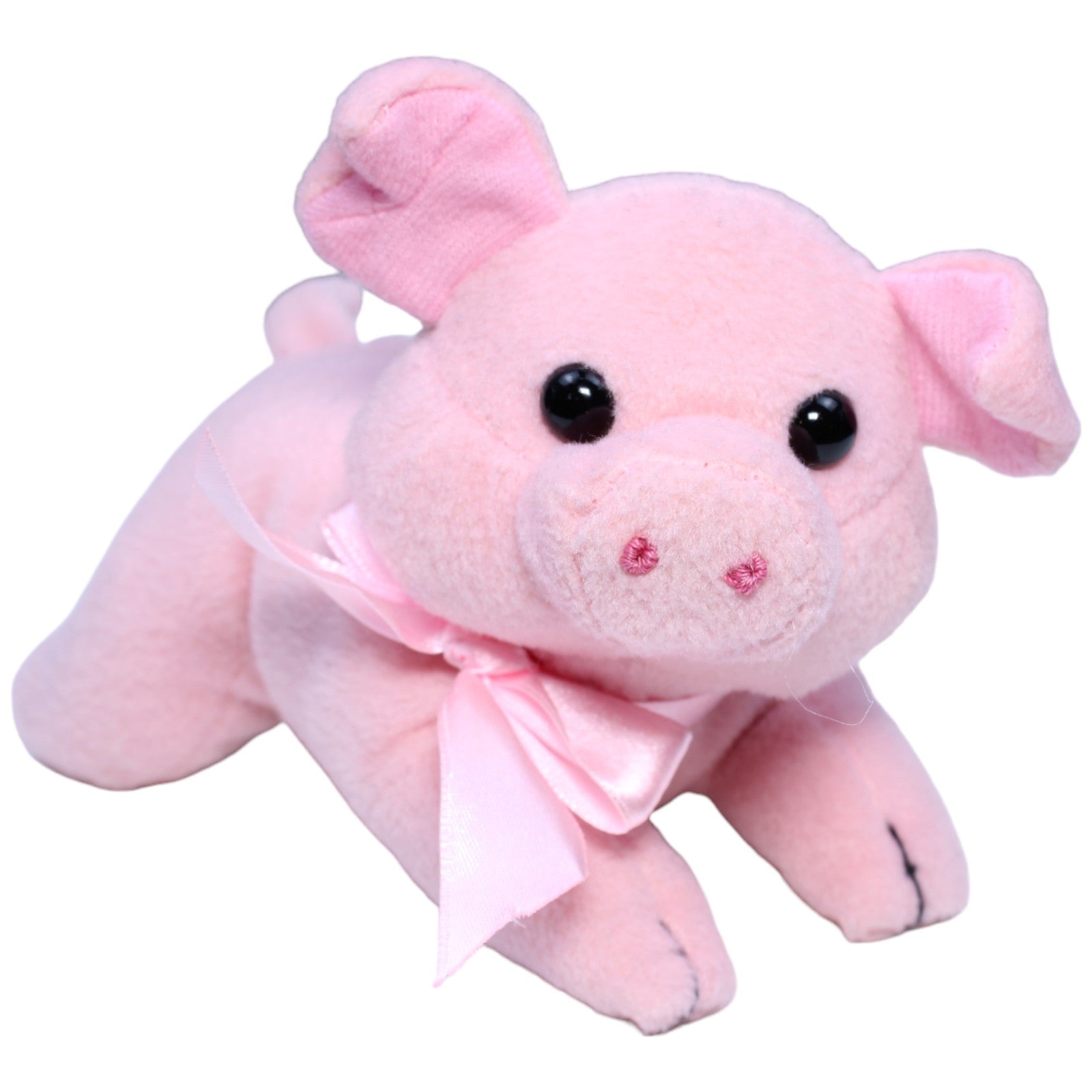 1234575 Heunec Schwein, rosa Kuscheltier Kumpel Leo Gebraucht Glücksschwein Silvester