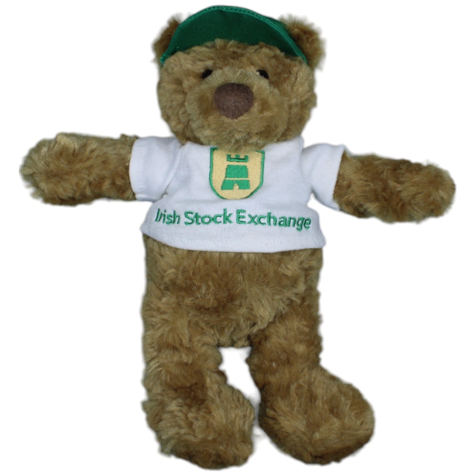 1234642 GUND Bär mit Kappe & Shirt, Irish Stock Exchange Kuscheltier Kumpel Leo Bär Gebraucht Teddy