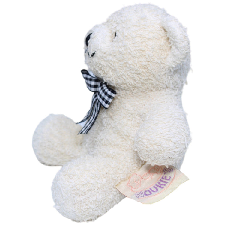 1234718 Amtoys Noukie's, Weißer Teddy mit Schleife Kuscheltier Kumpel Leo Bär Gebraucht Teddy