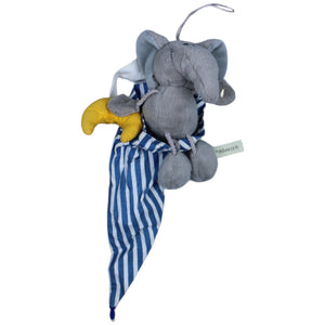 1234780 W. Steinbeck Vintage Elefant mit Mond & Schlafsack Kuscheltier Kumpel Leo Gebraucht