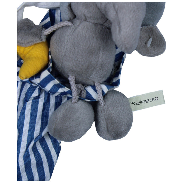 1234780 W. Steinbeck Vintage Elefant mit Mond & Schlafsack Kuscheltier Kumpel Leo Gebraucht