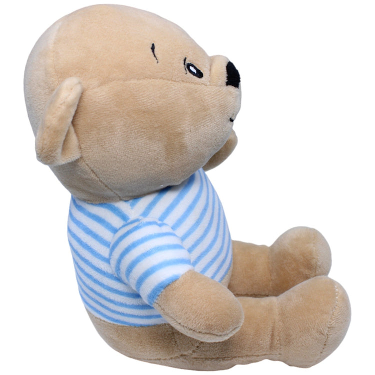 1234910 Happy People Teddybär mit blau-weiß gestreiftem Pulli, sitzend Kuscheltier Kumpel Leo Bär Gebraucht Teddy